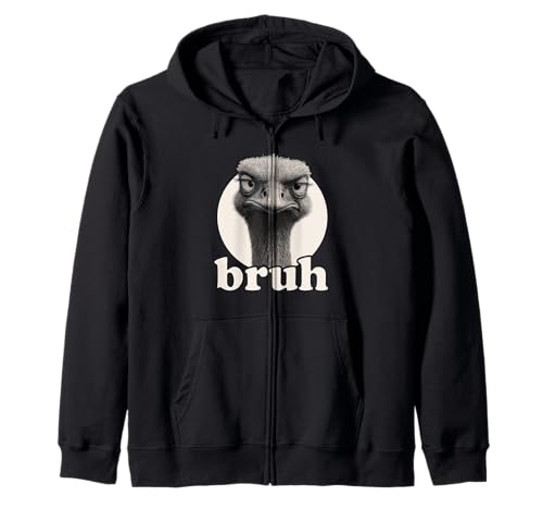 Lustiger Strauß Bruh Humor Meme Zoo Day Jungen Mädchen Kapuzenjacke von BruhAxis1