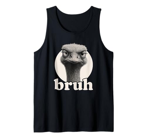 Lustiger Strauß Bruh Humor Meme Zoo Day Jungen Mädchen Tank Top von BruhAxis1