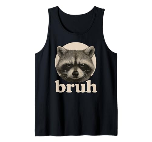 Lustiger Waschbär Bruh Humor Meme Zoo Day Jungen Mädchen Tank Top von BruhAxis1