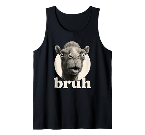 Lustiges Kamel Bruh Humor Meme Zoo Day Jungen Mädchen Tank Top von BruhAxis1