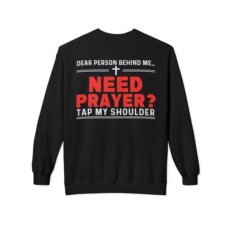Liebe Person Hinter Mir Brauchen Gebet Tipp Auf Meine Schulter Auf Back Sweatshirt, Christliche Pullover, Religiöse Mittelgewicht, Spirituelle von BruhCatShirts