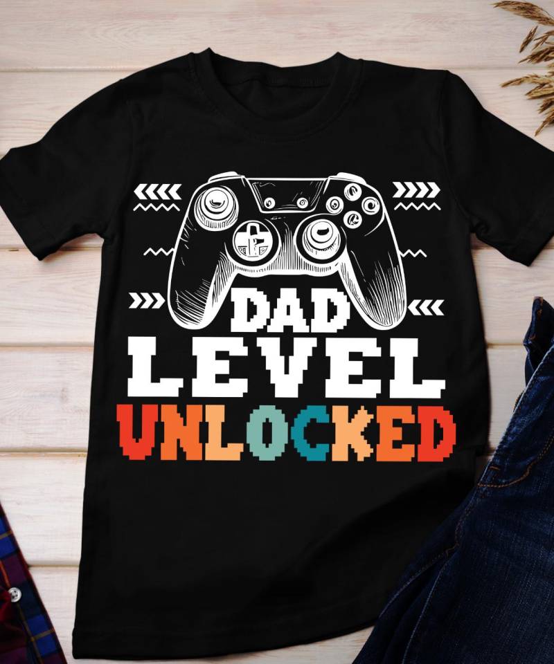 Papa Level Entsperrt Shirt, Up Zu Geschenk Für Ehemann, Gamer Geschenk, Lustiges von BruhCatShirts