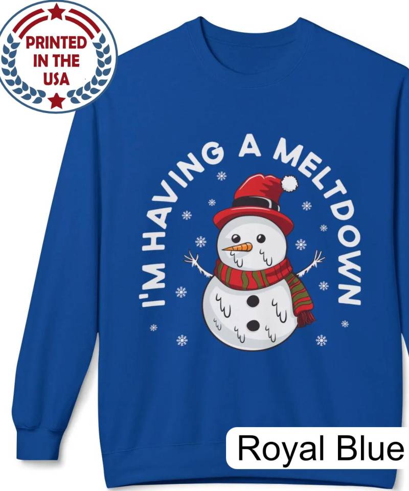 Schneemann Winter Sweatshirt, Ich Habe Eine Kernschmelze Pullover, Lustige Weihnachten Sweatshirt Geschenk, Xmas Vibes Niedlichen Weihnachtsferien von BruhCatShirts
