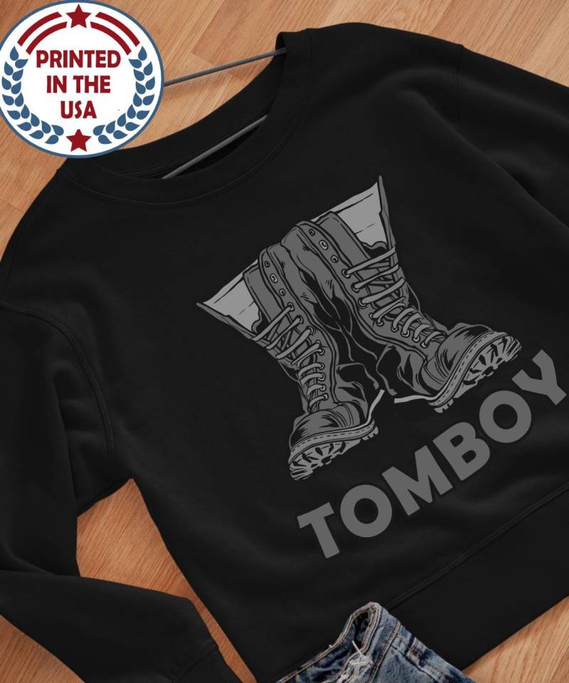 Tomboy Boots Sweatshirt, Lesben Lgbtq Masc in Böden Spaß - Unisex Rundhalspullover, Lgbt Pride Kleidung, Genderqueer von BruhCatShirts