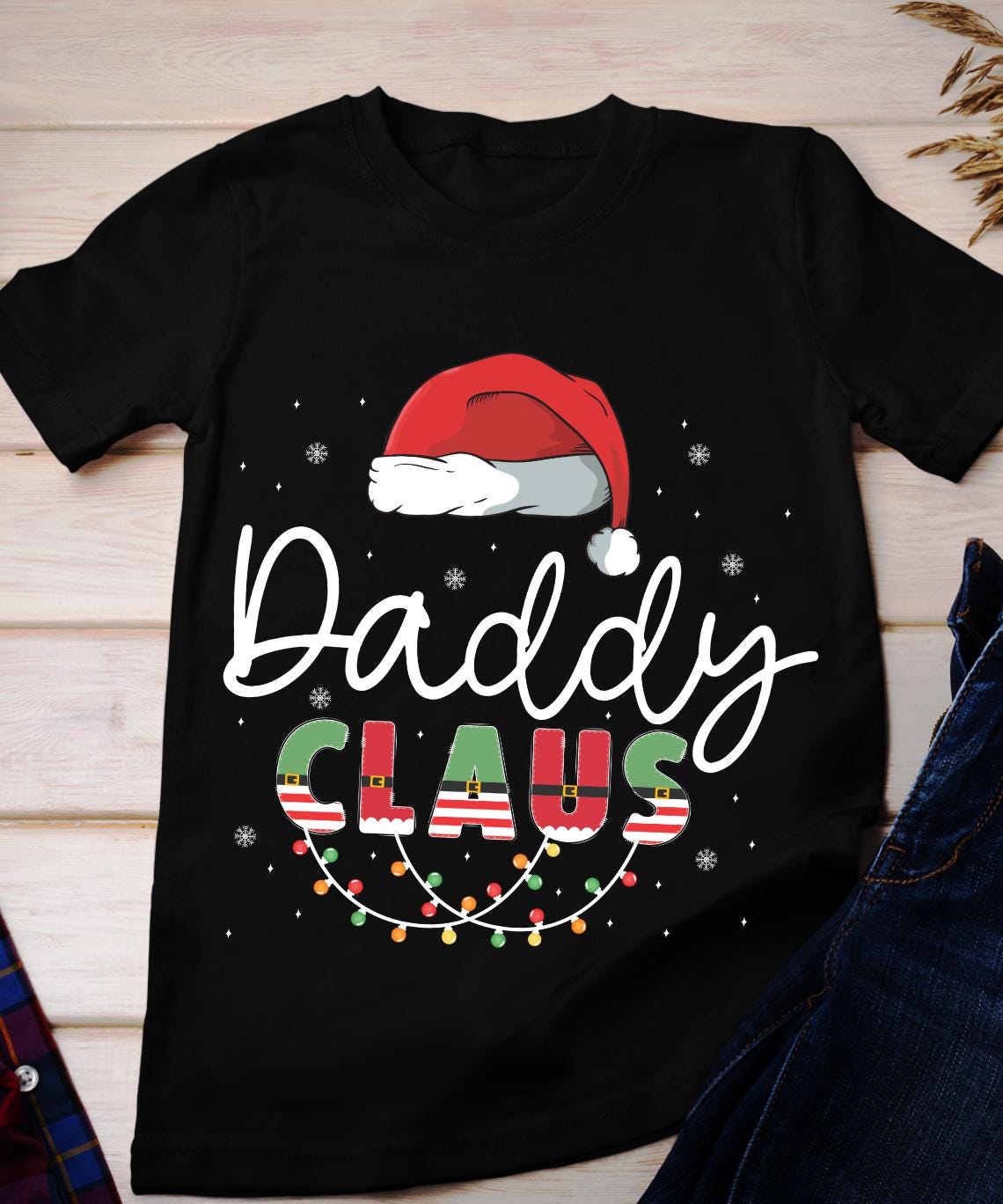 Weihnachten Papa Geschenk, T-Shirt, Lustige Weihnachts-T-Shirts, Familie Shirts, Weihnachtsmütze, Claus von BruhCatShirts