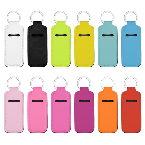 12 Pcs Key Chain Chapstick Holder Colorful Lip Gloss Holder Keychain Solid Lip Balm Holder Clip on Sleeve Pocket Keychain Holder for Lipstick Bag Accessories for Women,12 Colors von Bruislard