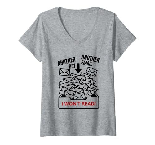 Damen Lustiger Büro Humor, Sarkastischer E-Mail Spruch T-Shirt mit V-Ausschnitt Damen Lustiger Büro Humor, Sarkastischer E-Mail Spruch T-Shirt mit V-Ausschnitt von Brummkatze Shop