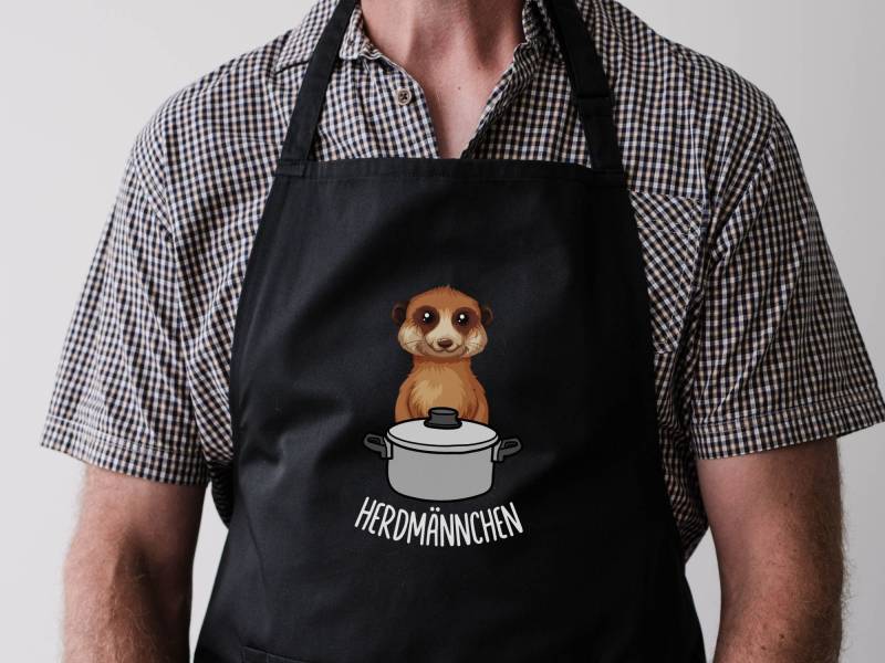 Herdmännchen Schürze - Männer Grillen Geschenkidee Herdmännchen Schürze - Männer Grillen Geschenkidee von Brummkatze
