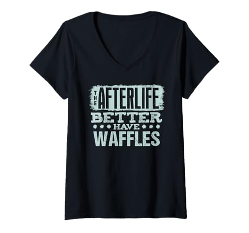 Damen Lustiger Waffel-Liebhaber Frühstück Essen Humor Brunch Fans T-Shirt mit V-Ausschnitt Damen Lustiger Waffel-Liebhaber Frühstück Essen Humor Brunch Fans T-Shirt mit V-Ausschnitt von Brunch and Breakfast Carb Enthusiasts
