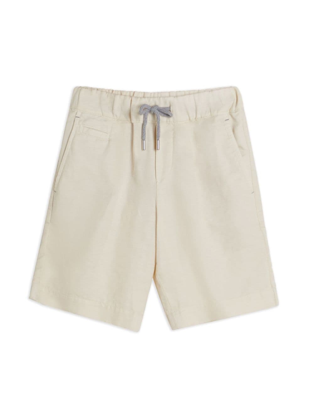 Brunello Cucinelli Kids Bermudas mit Kordelzug - Weiß von Brunello Cucinelli Kids