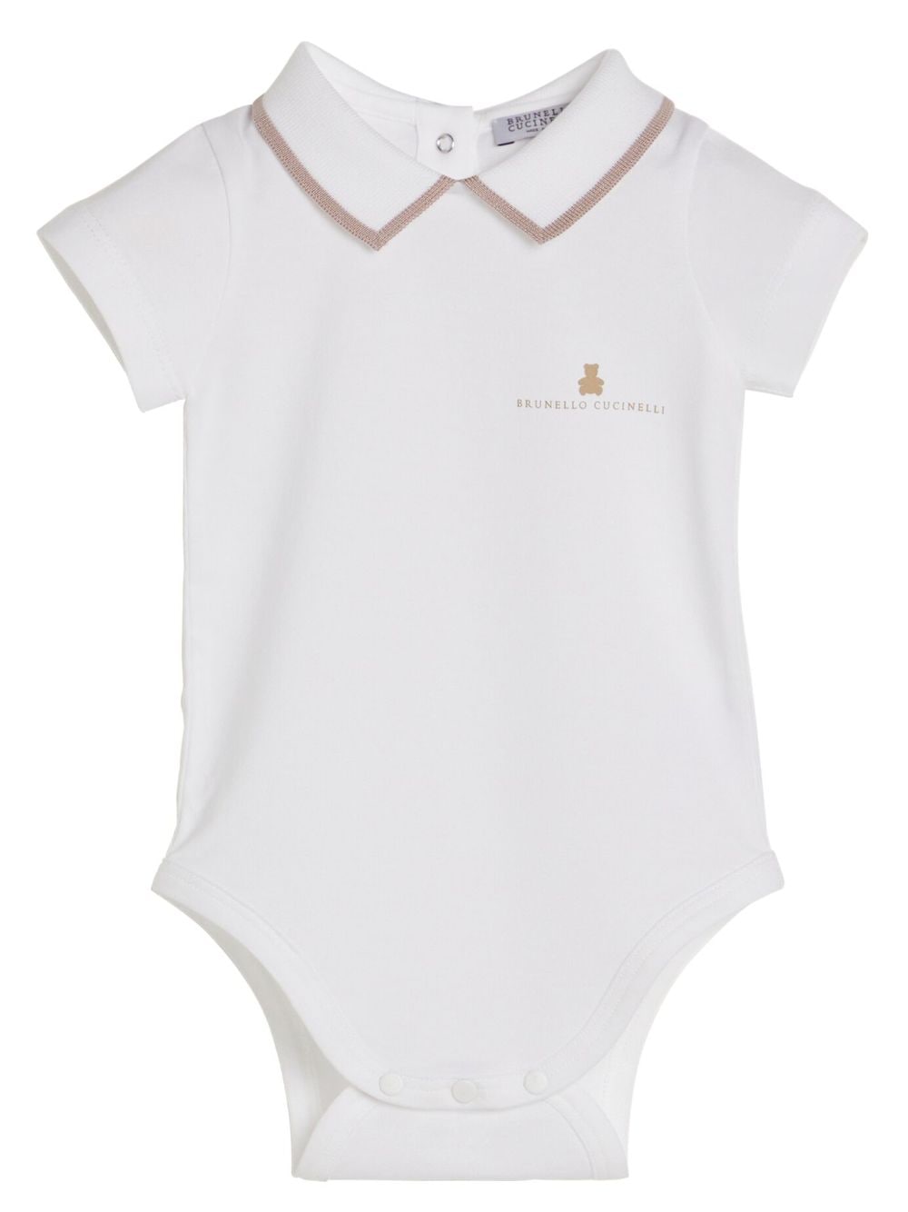 Brunello Cucinelli Kids Body mit Teddy-Print - Weiß von Brunello Cucinelli Kids