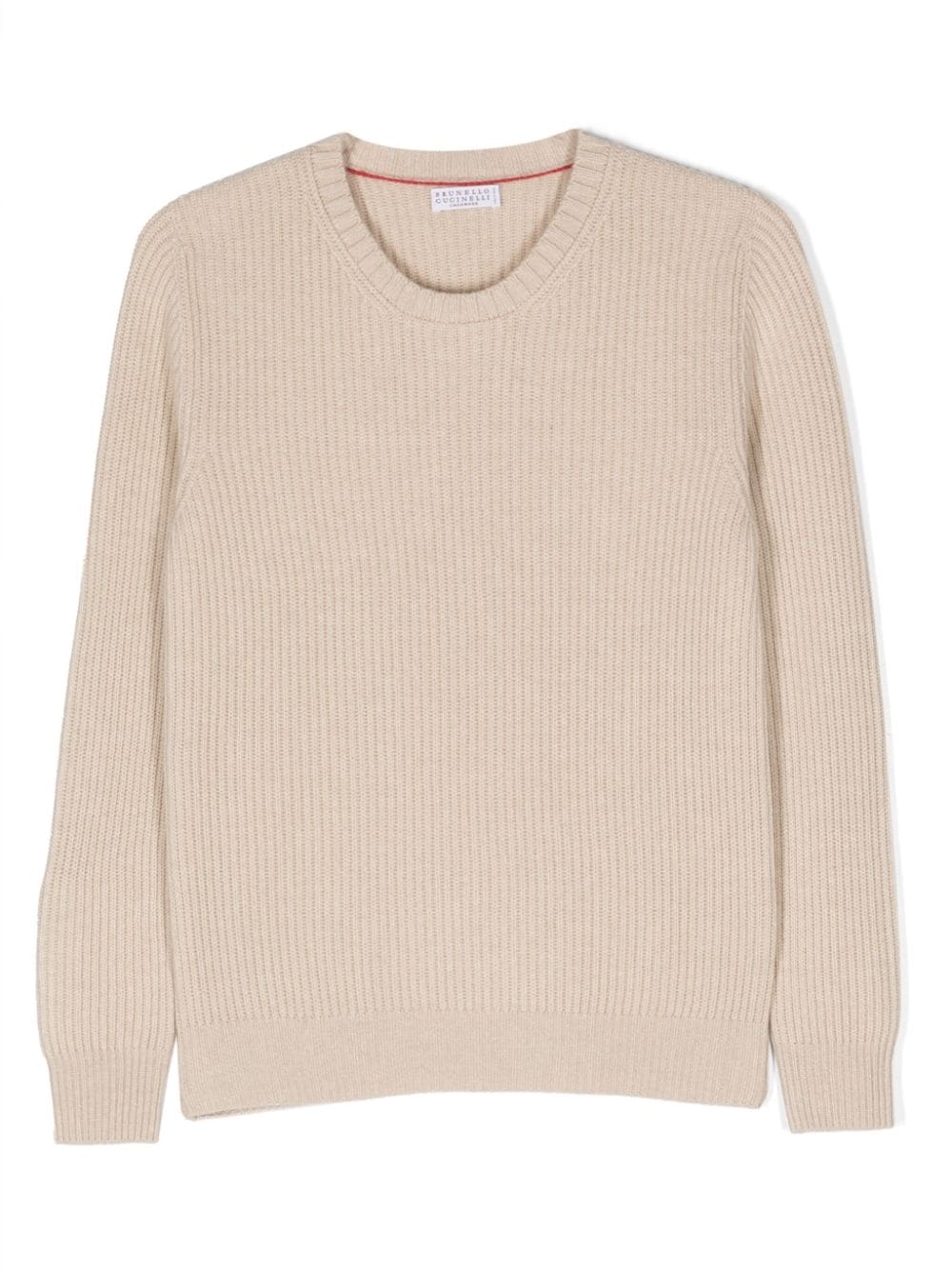 Brunello Cucinelli Kids Gerippter Kaschmirpullover - Nude von Brunello Cucinelli Kids