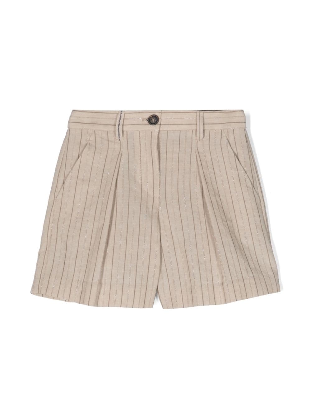 Brunello Cucinelli Kids Gestreifte Shorts - Nude von Brunello Cucinelli Kids