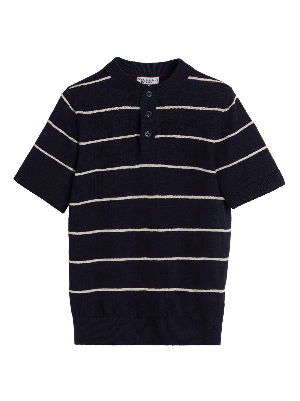 Brunello Cucinelli Kids Gestreiftes Poloshirt - Blau von Brunello Cucinelli Kids