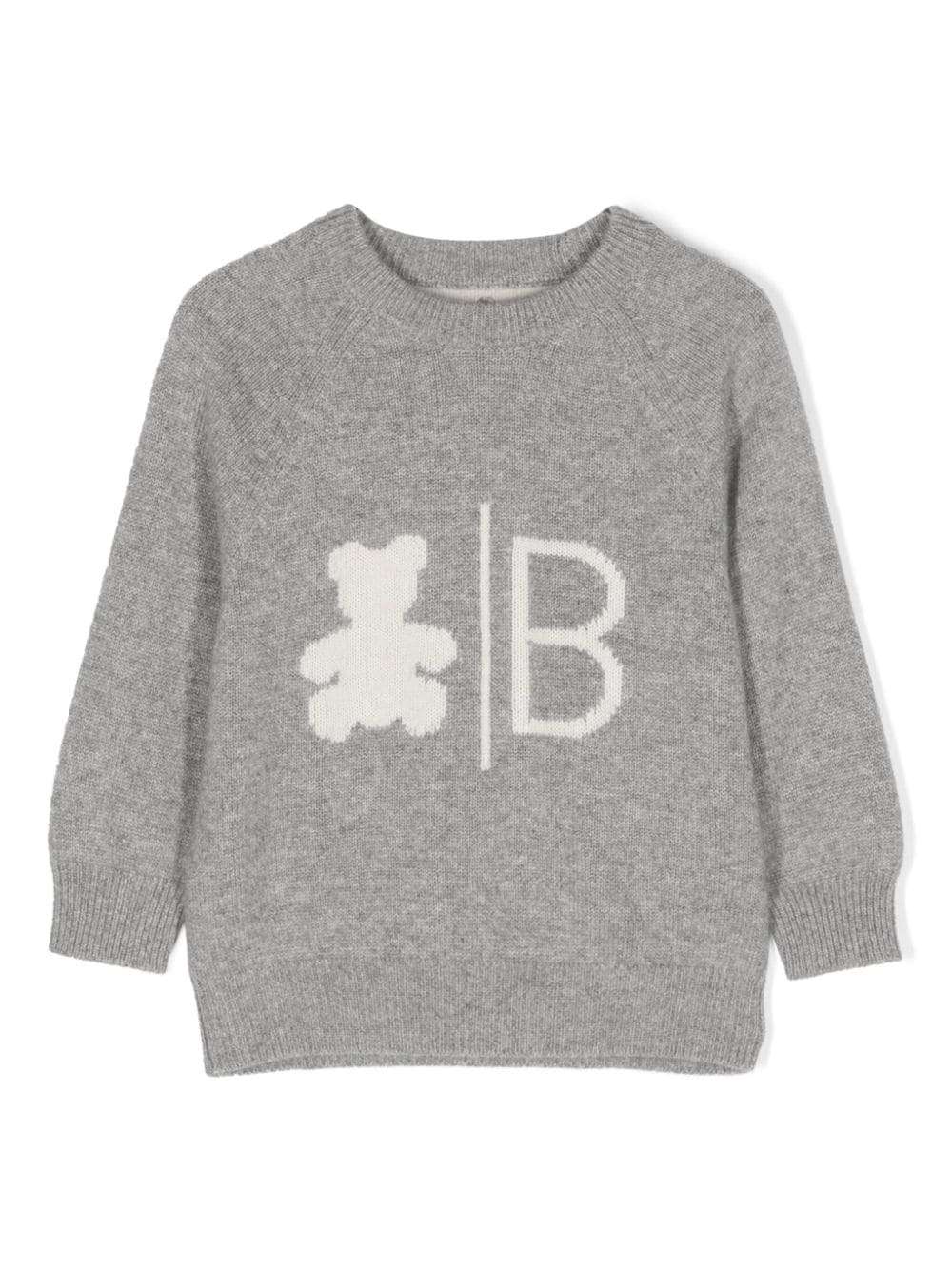 Brunello Cucinelli Kids Intarsien-Pullover aus Kaschmir - Grau von Brunello Cucinelli Kids