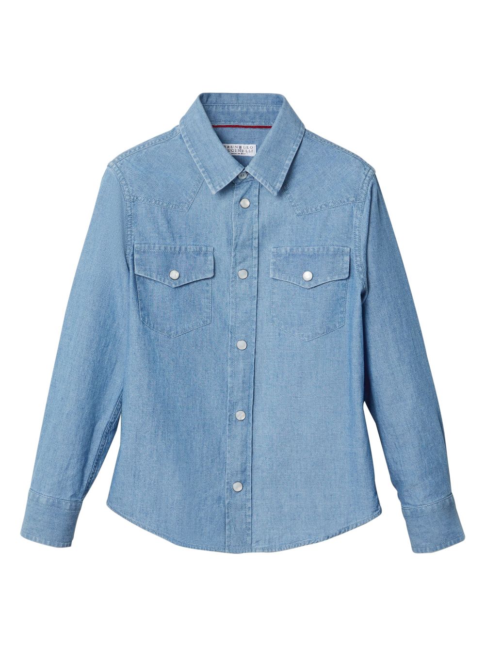 Brunello Cucinelli Kids Jeanshemd mit Knopfleiste - Blau von Brunello Cucinelli Kids