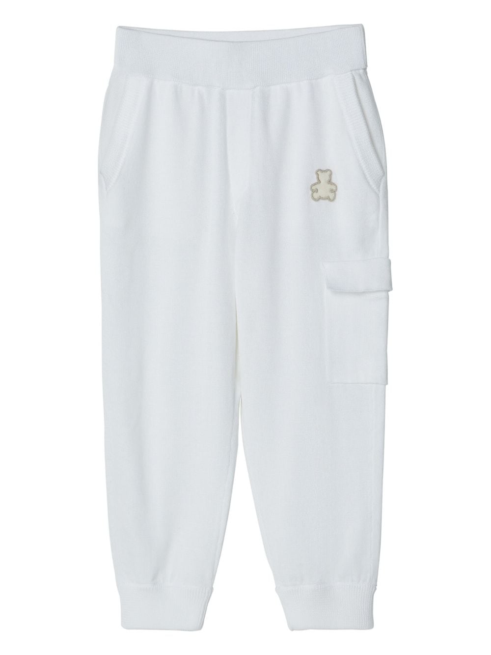 Brunello Cucinelli Kids Jogginghose mit Teddy-Stickerei - Weiß von Brunello Cucinelli Kids