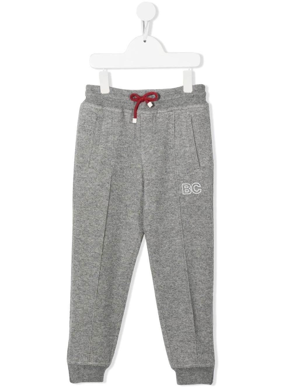 Brunello Cucinelli Kids Kaschmirhose mit Logo-Print - Grau von Brunello Cucinelli Kids