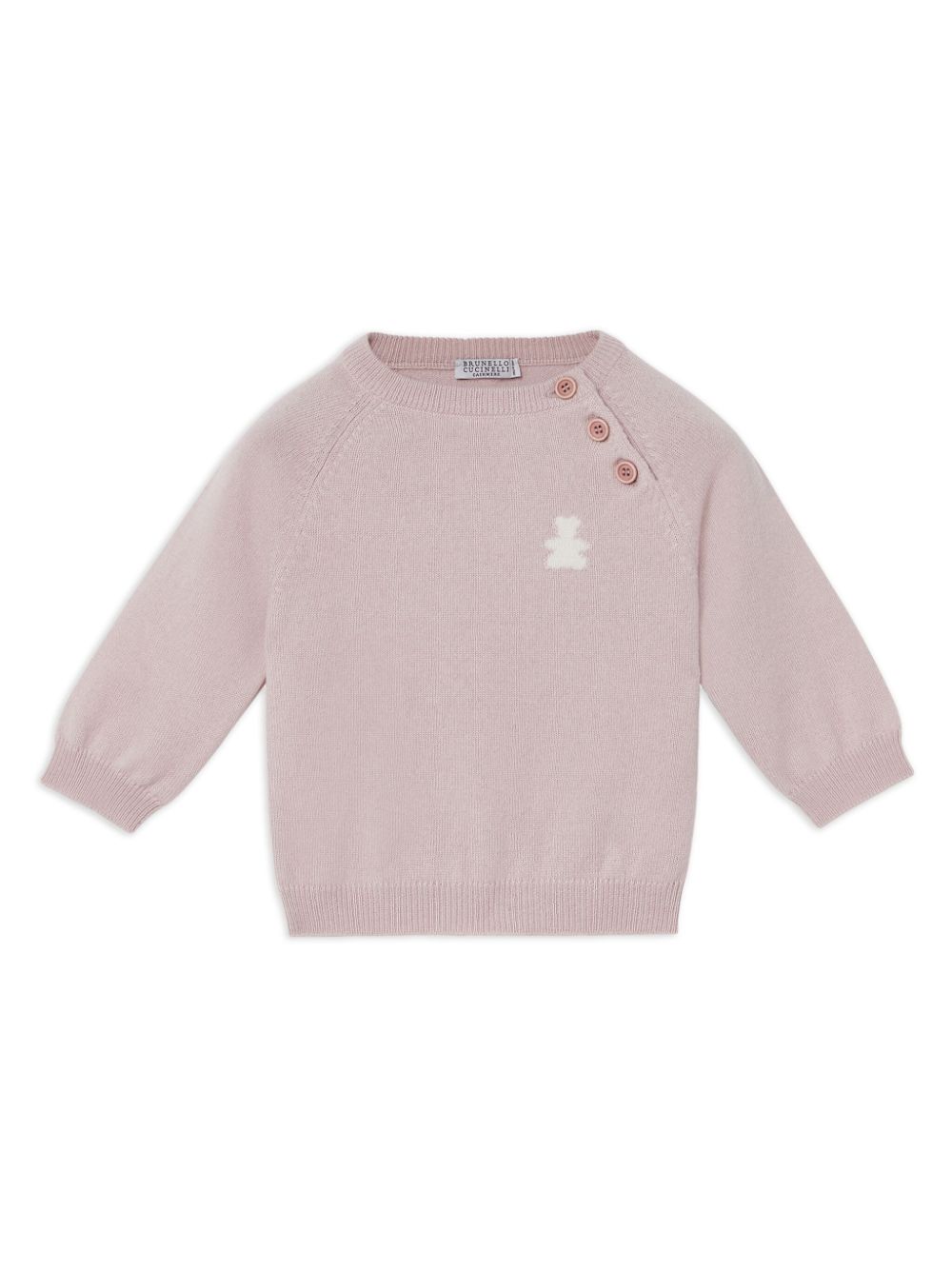 Brunello Cucinelli Kids Kaschmirpullover mit Teddy-Motiv - Rosa von Brunello Cucinelli Kids