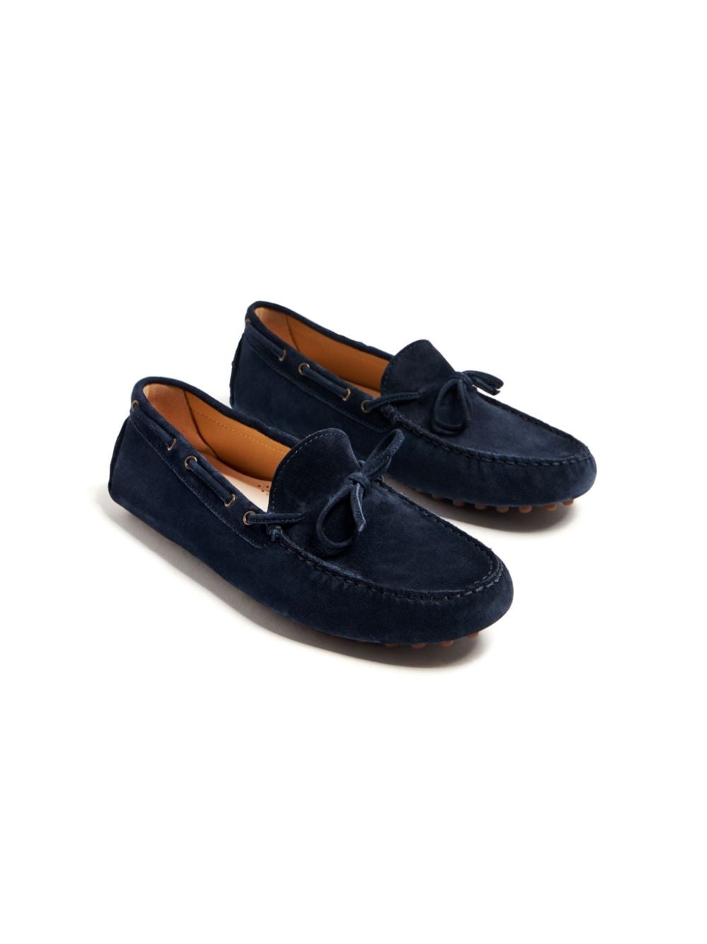 Brunello Cucinelli Kids Loafer aus Wildleder mit Schleife - Blau von Brunello Cucinelli Kids