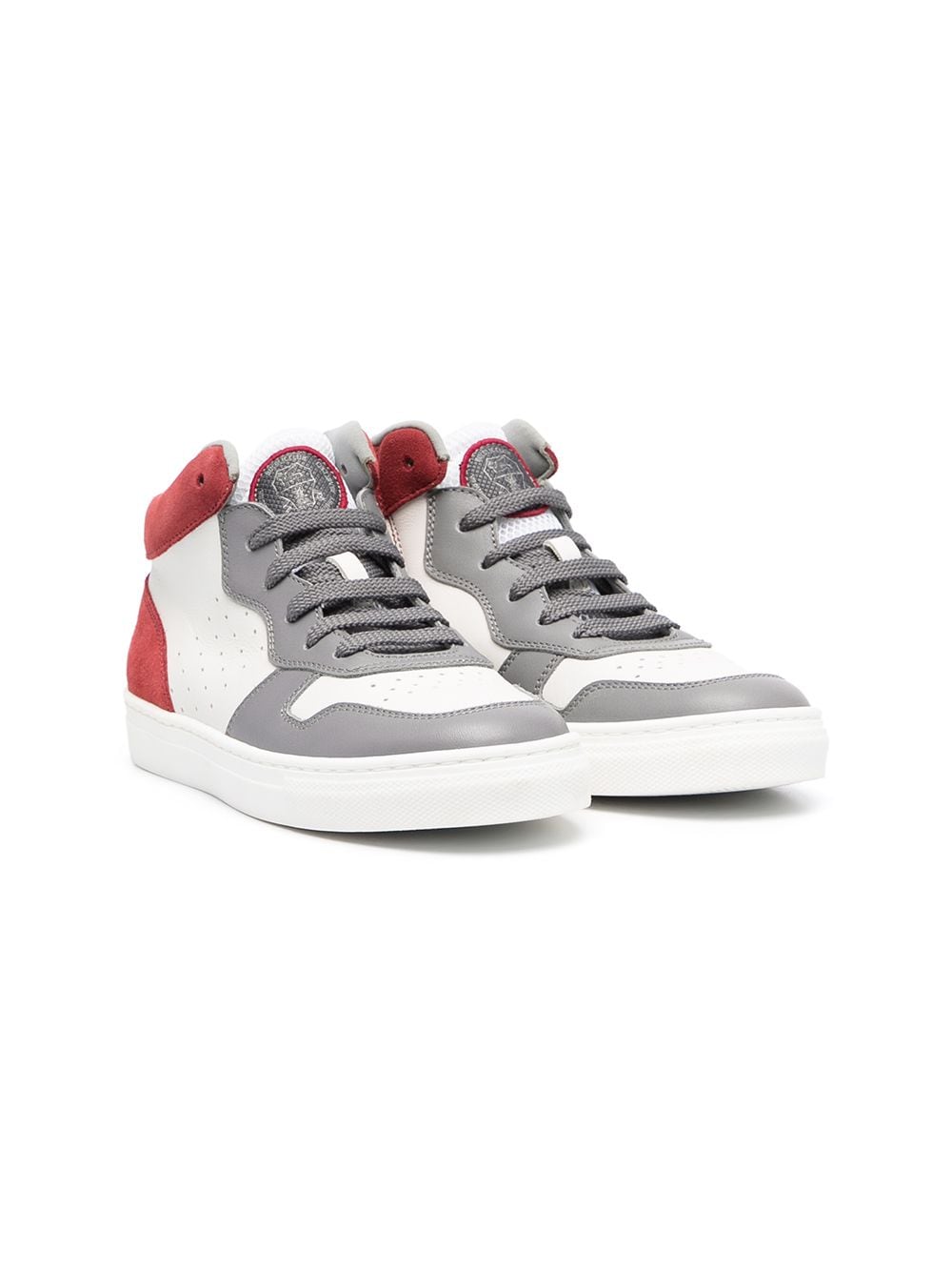 Brunello Cucinelli Kids Sneakers in Colour-Block-Optik - Grau von Brunello Cucinelli Kids