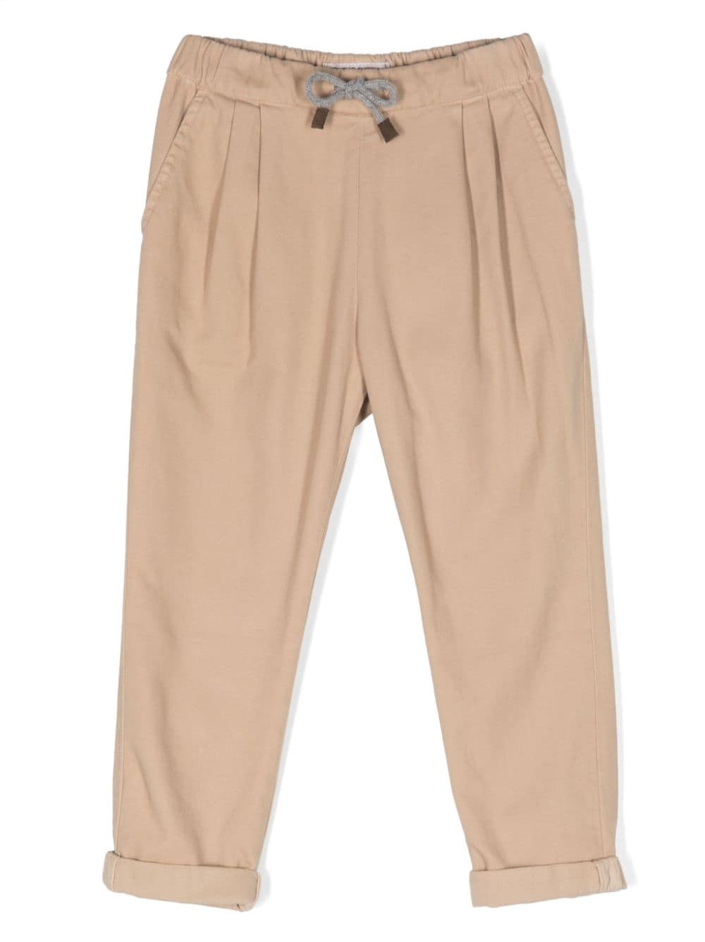 Brunello Cucinelli Kids Tapered-Hose mit Kordelzug - Nude von Brunello Cucinelli Kids