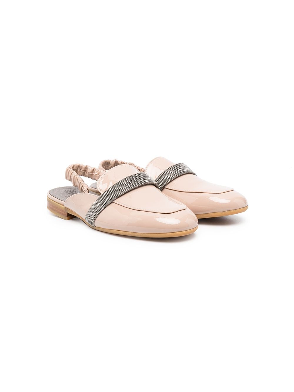 Brunello Cucinelli Kids Verzierte Slingback-Ballerinas - Rosa von Brunello Cucinelli Kids