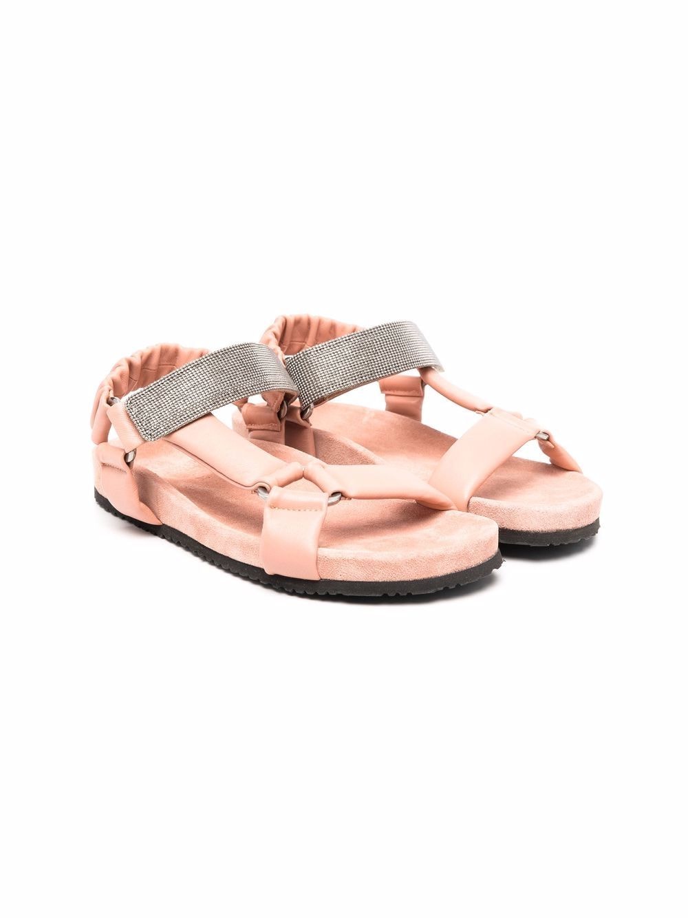 Brunello Cucinelli Kids Sandalen mit Klettverschluss - Rosa von Brunello Cucinelli Kids