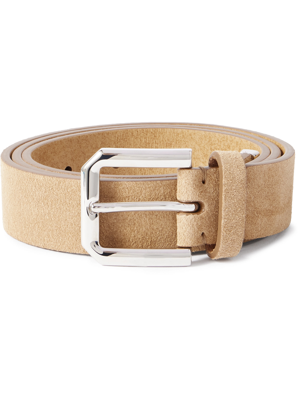 Brunello Cucinelli - 3cm Suede Belt - Men - Neutrals - EU 100 von Brunello Cucinelli