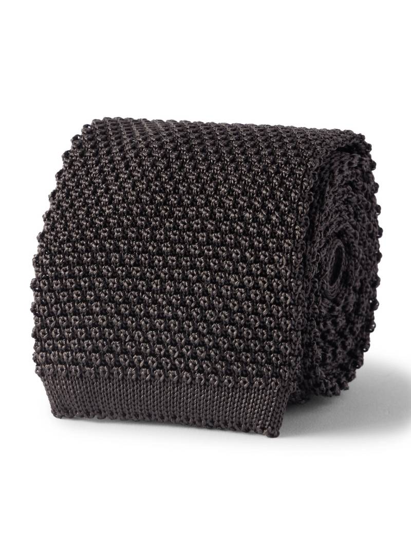 Brunello Cucinelli - 6cm Knitted Silk Tie - Men - Brown von Brunello Cucinelli