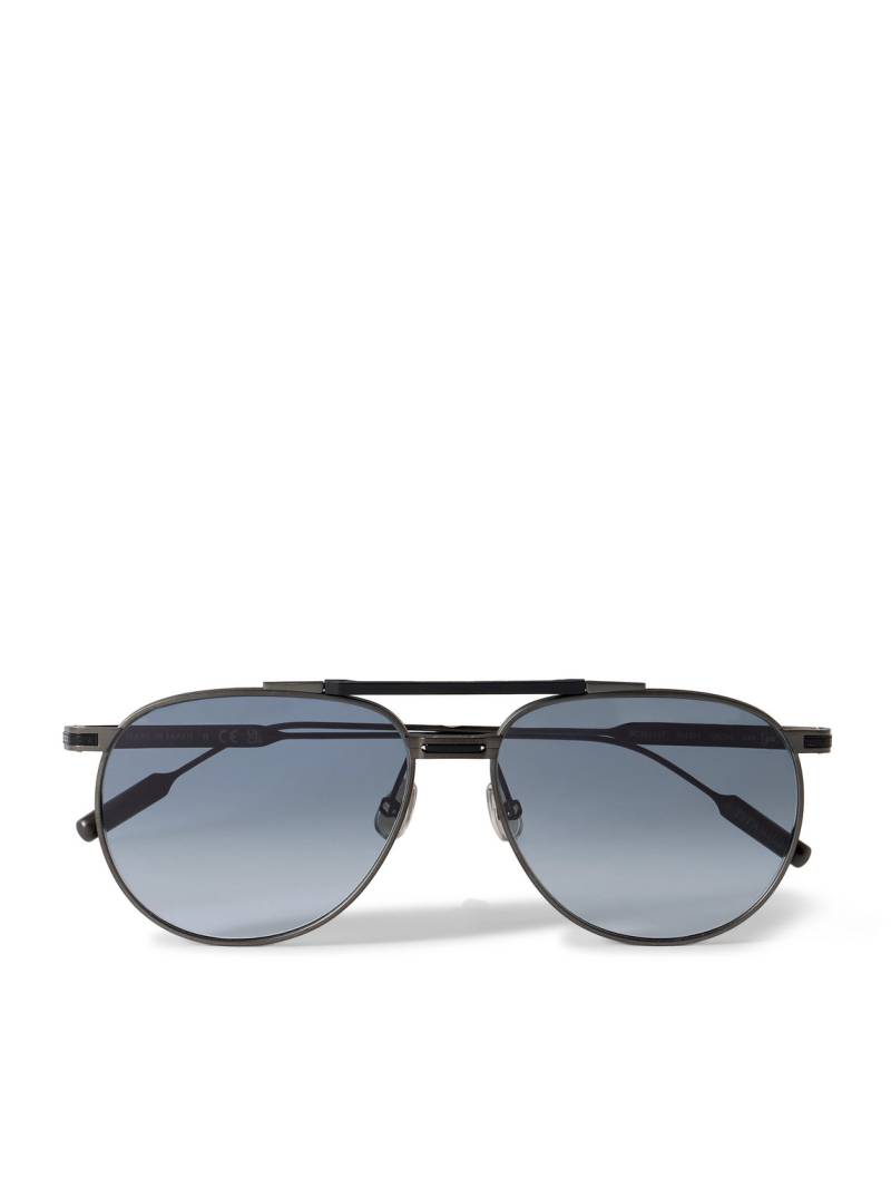 Brunello Cucinelli - Aviator-Style Metal Sunglasses - Men - Black von Brunello Cucinelli