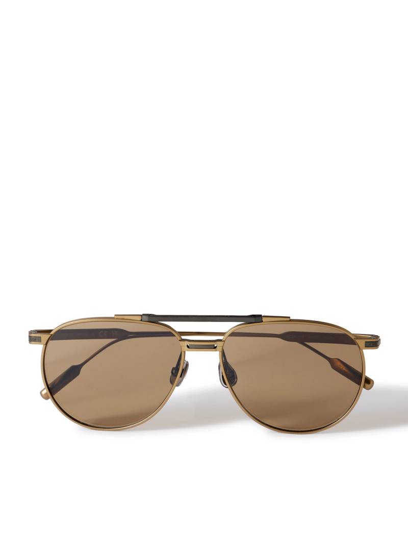 Brunello Cucinelli - Aviator-Style Metal Sunglasses - Men - Gold von Brunello Cucinelli