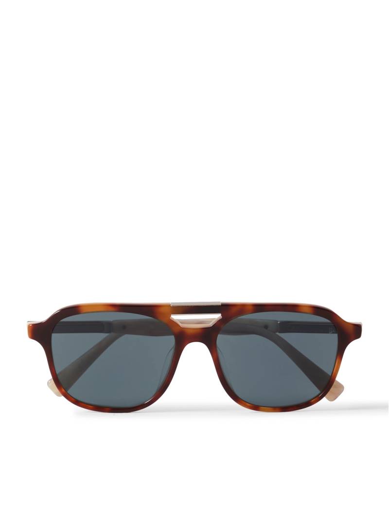 Brunello Cucinelli - Aviator-Style Tortoiseshell Acetate and Silver-Tone Sunglasses - Men - Tortoiseshell von Brunello Cucinelli