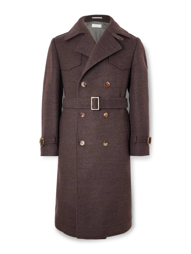 Brunello Cucinelli - Belted Wool Coat - Men - Brown - IT 50 von Brunello Cucinelli