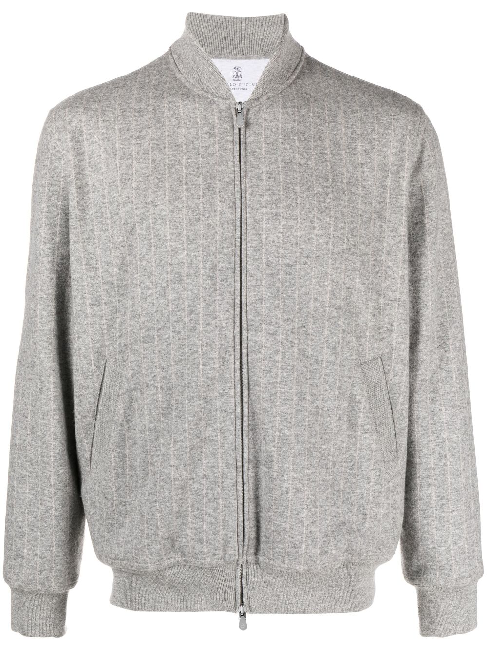 Brunello Cucinelli Cardigan mit Reißverschluss - Grau von Brunello Cucinelli