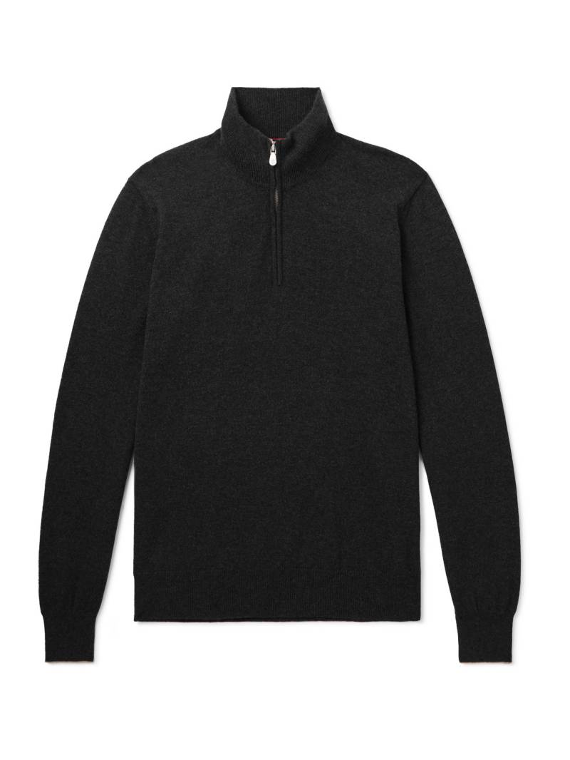 Brunello Cucinelli - Cashmere Half-Zip Sweater - Men - Gray - IT 46 von Brunello Cucinelli