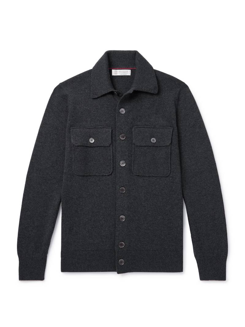Brunello Cucinelli - Cashmere Overshirt - Men - Gray - IT 48 von Brunello Cucinelli