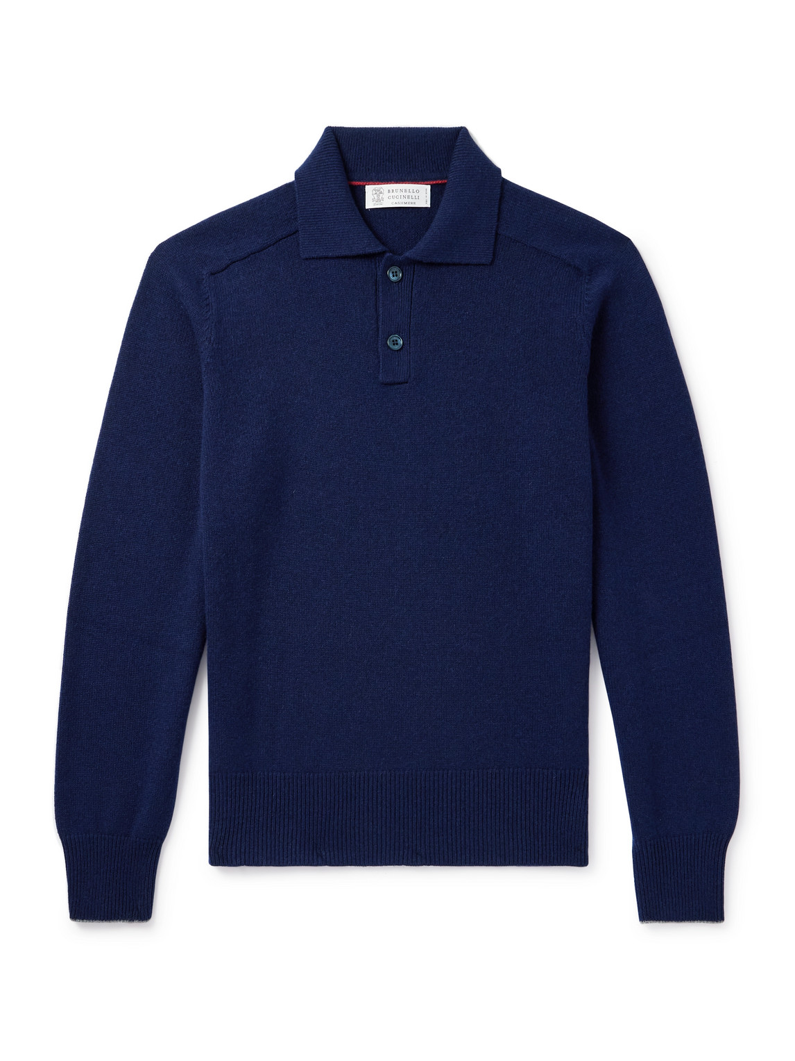 Brunello Cucinelli - Cashmere Polo Shirt - Men - Blue - IT 50 von Brunello Cucinelli