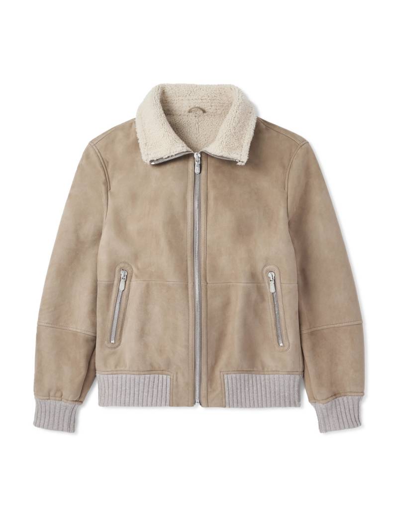 Brunello Cucinelli - Cashmere-Trimmed Shearling Jacket - Men - Brown - XS von Brunello Cucinelli