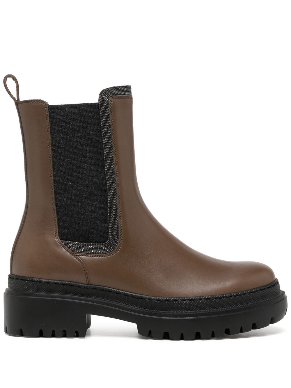 Brunello Cucinelli Chelsea-Boots mit Blockabsatz - Braun von Brunello Cucinelli