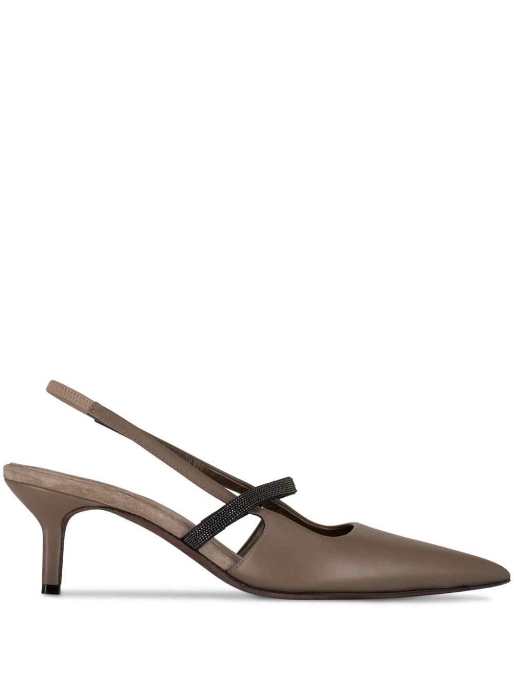 Brunello Cucinelli City Slingback-Pumps - Braun von Brunello Cucinelli