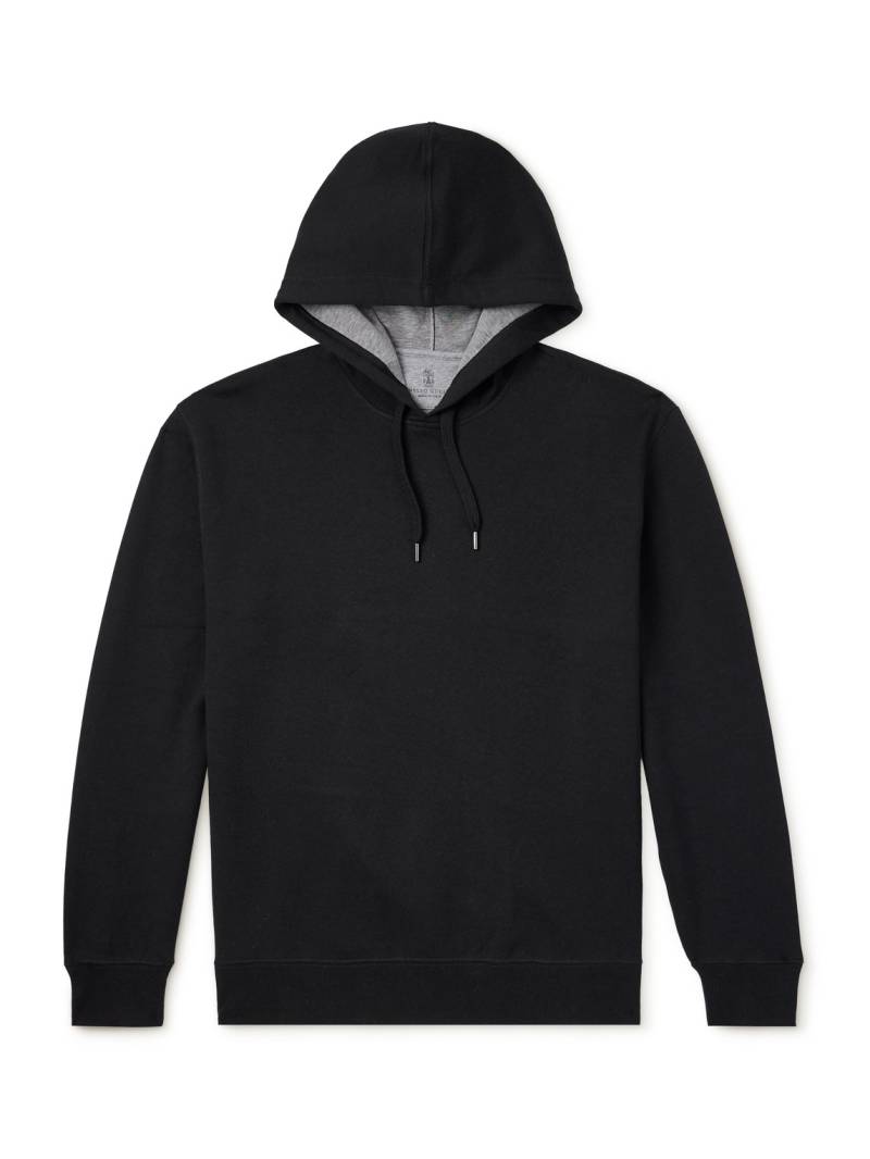 Brunello Cucinelli - Cotton-Blend Jersey Hoodie - Men - Black - XXXL von Brunello Cucinelli