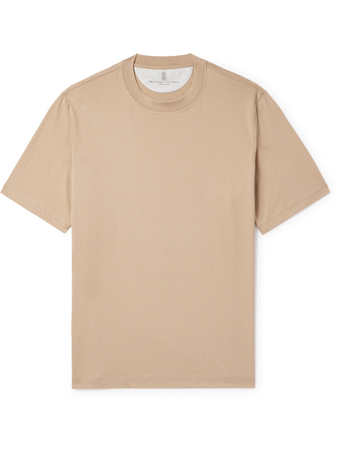 Brunello Cucinelli - Cotton-Jersey T-Shirt - Men - Neutrals - S von Brunello Cucinelli