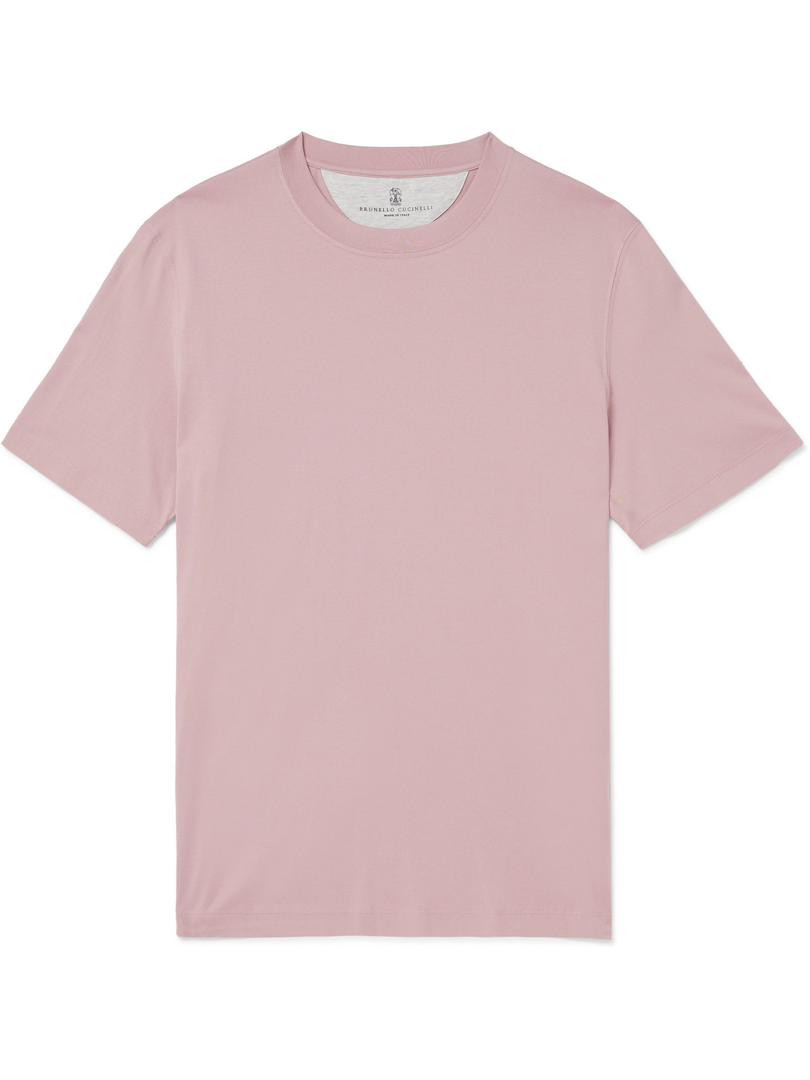 Brunello Cucinelli - Cotton-Jersey T-Shirt - Men - Pink - S von Brunello Cucinelli