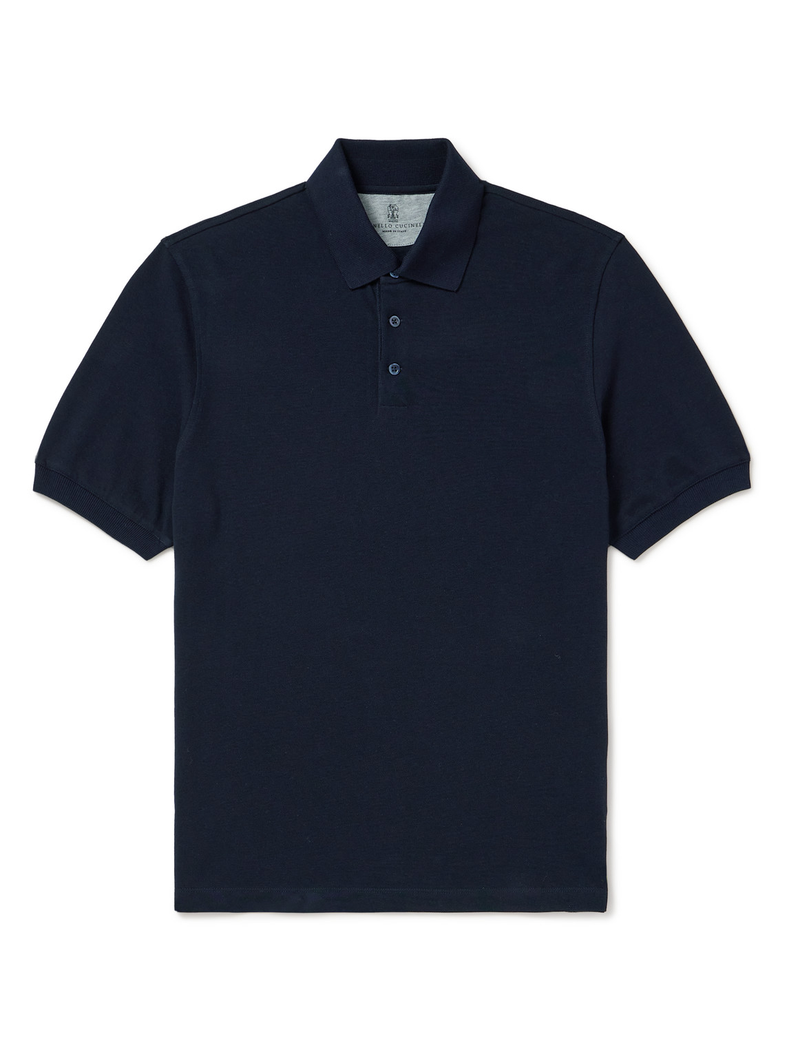 Brunello Cucinelli - Cotton-Piqué Polo Shirt - Men - Blue - XXL von Brunello Cucinelli