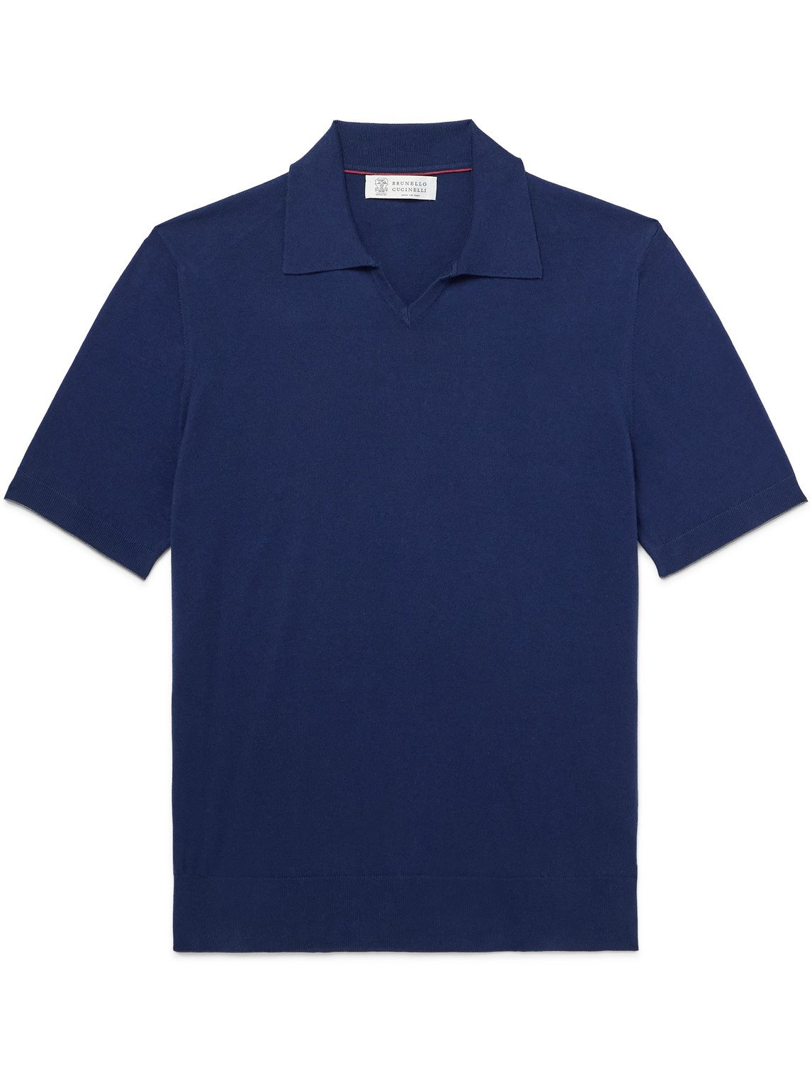 Brunello Cucinelli - Cotton Polo Shirt - Men - Blue - IT 58 von Brunello Cucinelli