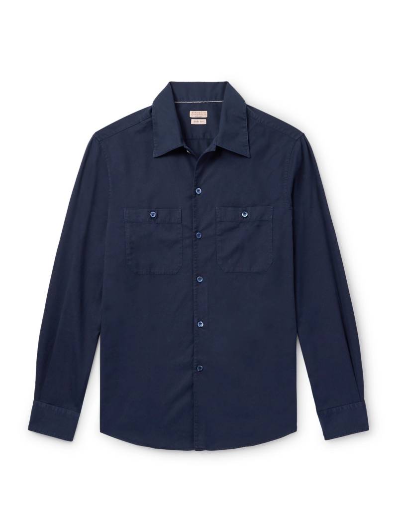 Brunello Cucinelli - Cotton-Twill Shirt - Men - Blue - M von Brunello Cucinelli