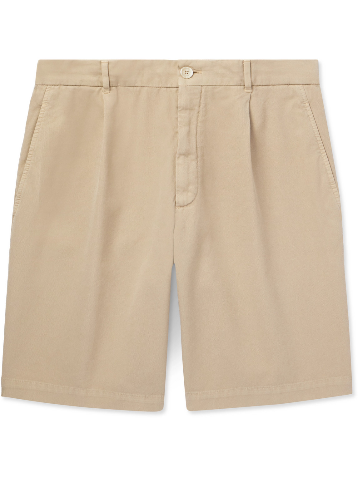 Brunello Cucinelli - Cotton-Twill Shorts - Men - Neutrals - IT 44 von Brunello Cucinelli