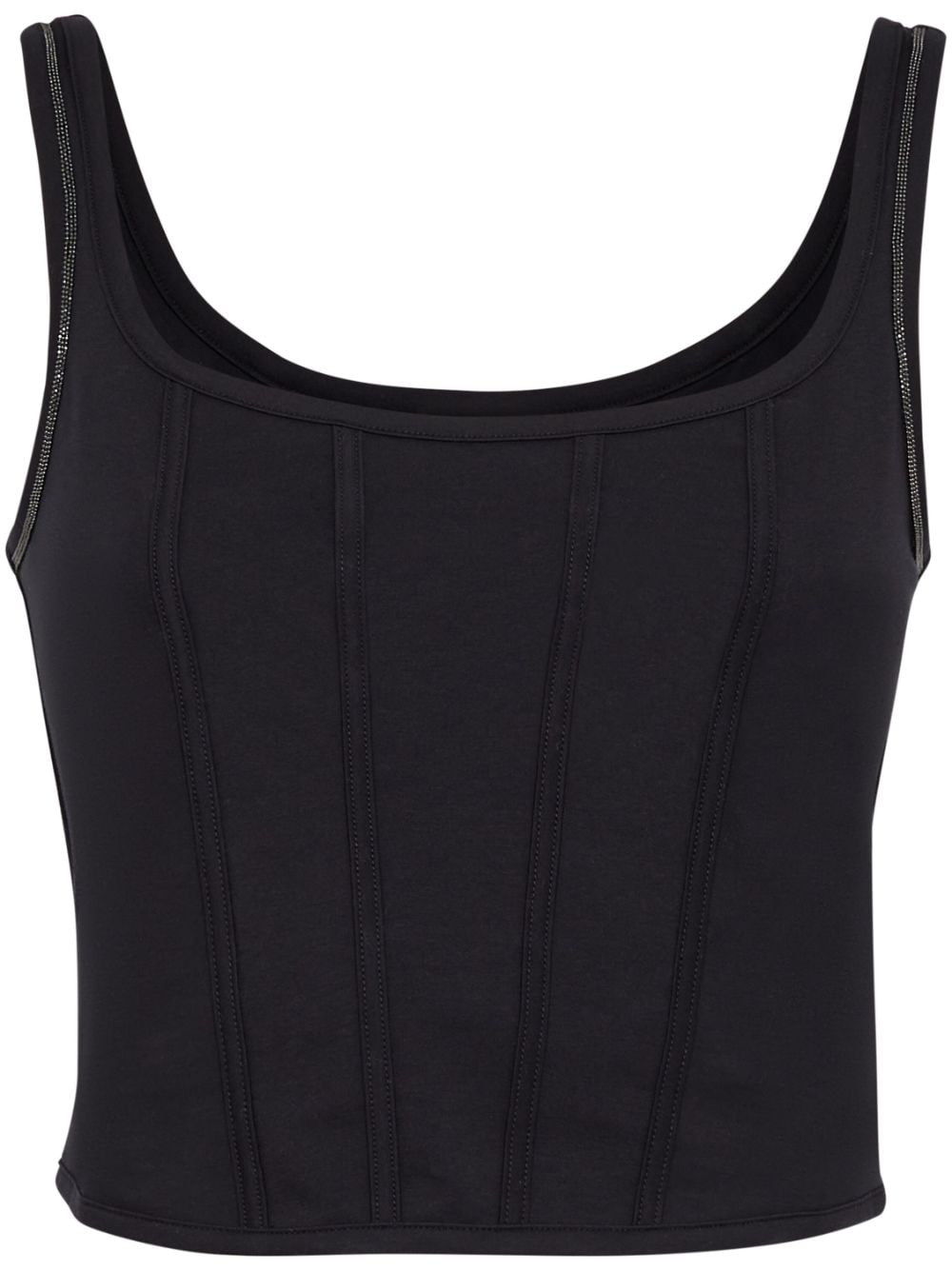 Brunello Cucinelli Cropped-Tanktop - Schwarz von Brunello Cucinelli