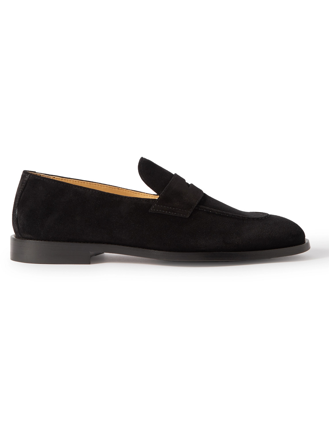 Brunello Cucinelli - Flex Suede Penny Loafers - Men - Black - EU 44 von Brunello Cucinelli